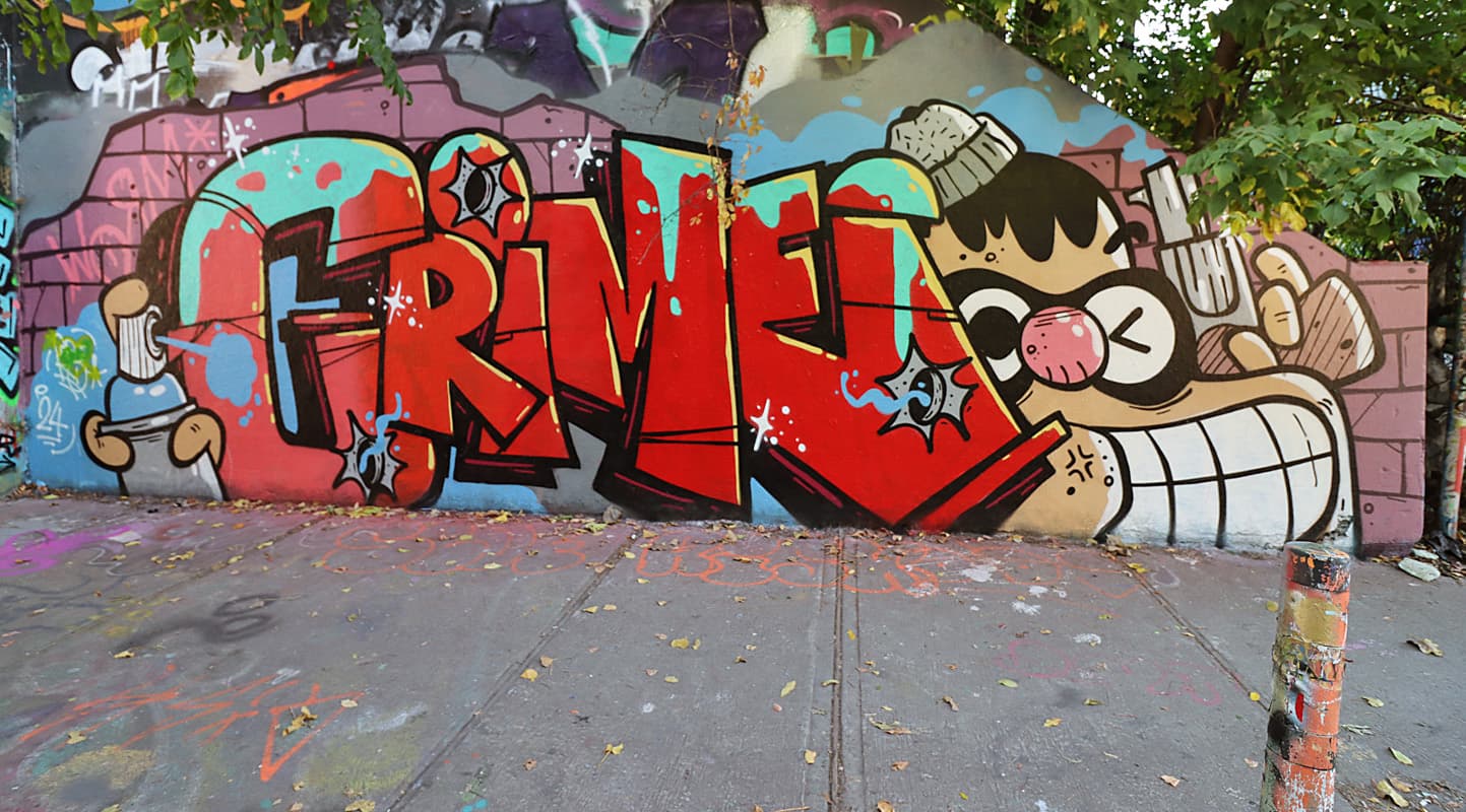 Astro at the Rouen legal graffiti tunnel
