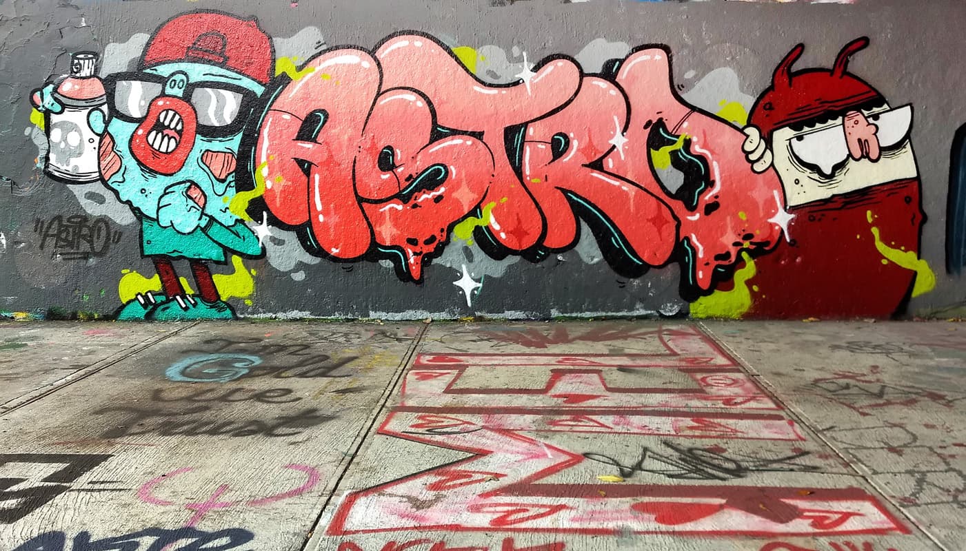 Astro au mur légal du tunnel Rouen