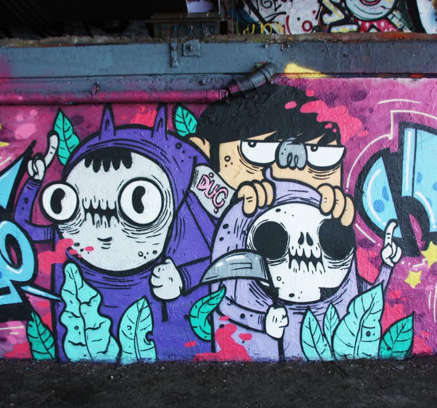 Astro at the Papineau legal graffiti wall
