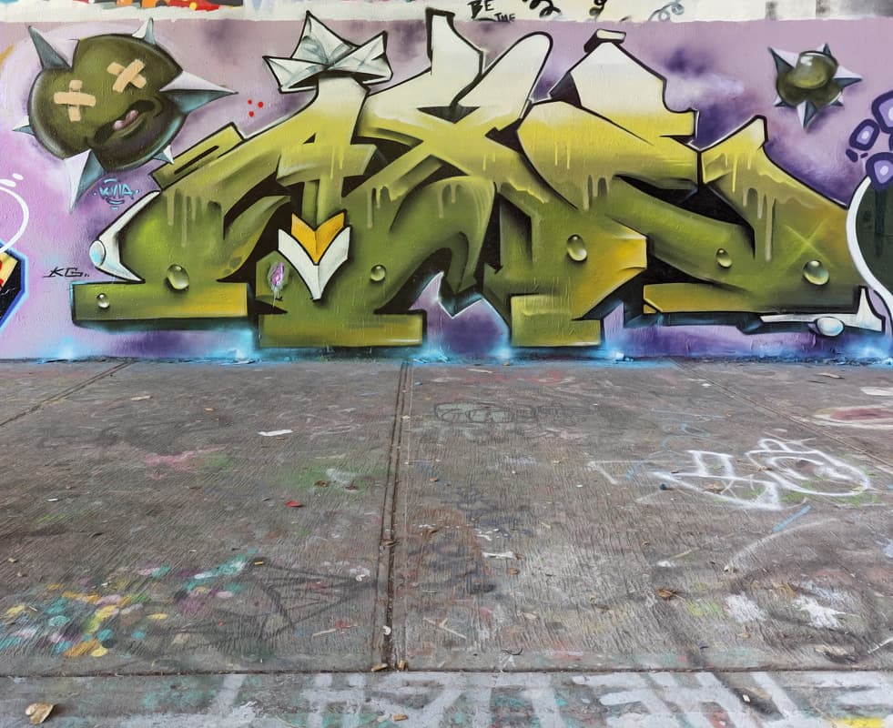 Axe Lalime at the Rouen legal graffiti tunnel