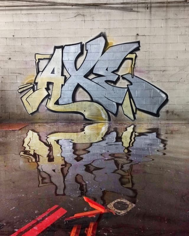 Axe in an abandoned place