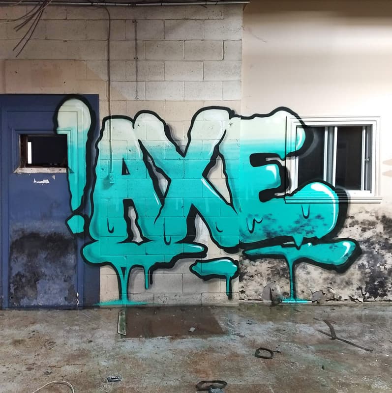 Axe in an abandoned place