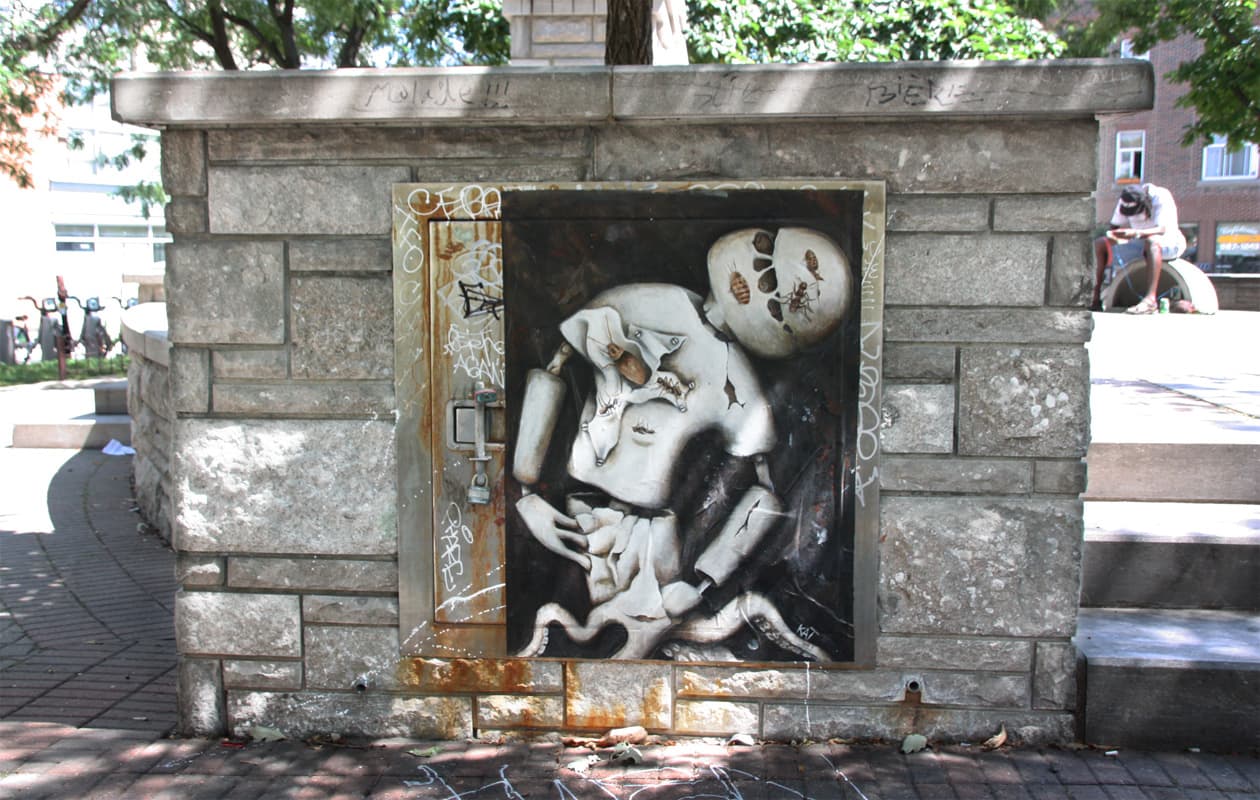 Kat wheatpaste in the Plateau