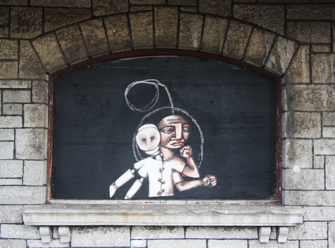 wheatpaste collaboration between Kat (front) and Labrona (back)