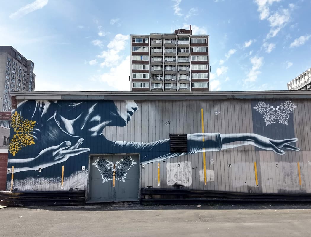 downtown mural by Mateo, detail