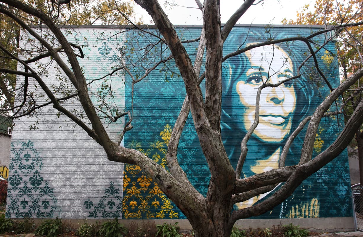 Mateo mural in Centre-Sud, for Mu