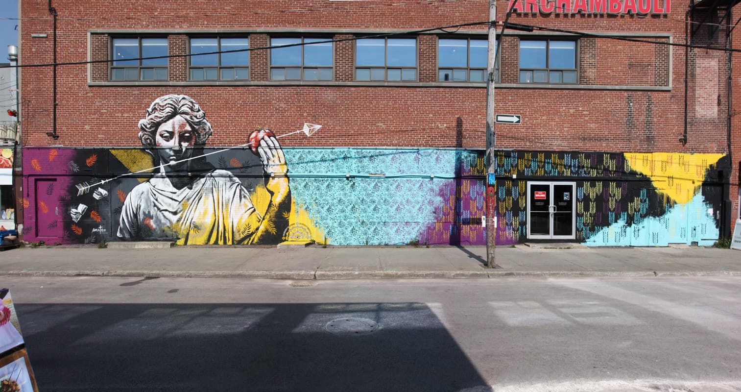Mateo mural at the Marché Jean-Talon
