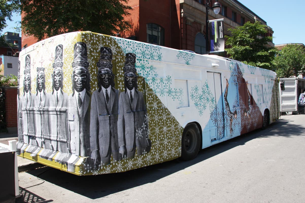 bus makeover by Mateo for the 2016 edition of Mural Festival