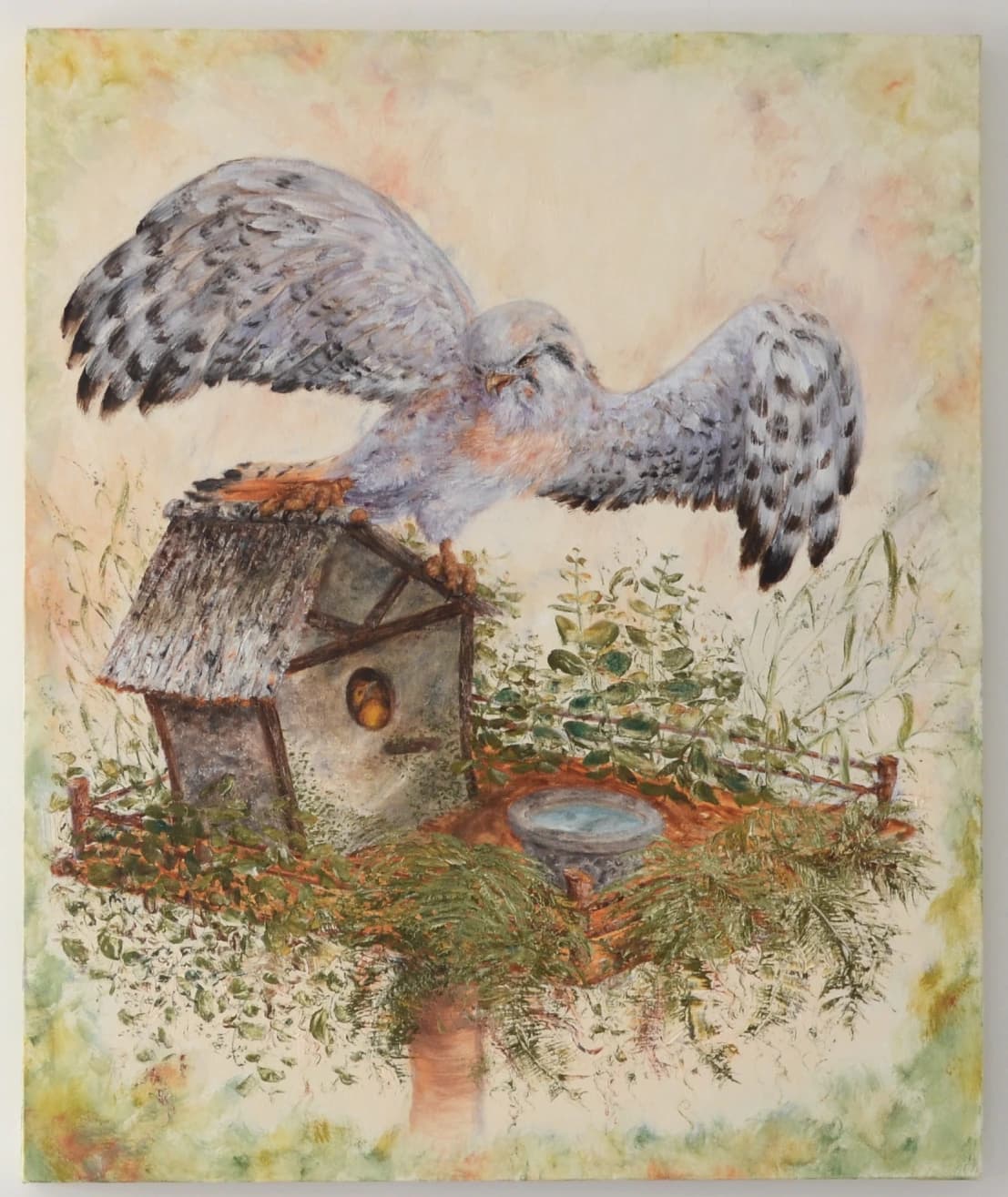 Crécerelle et paruline