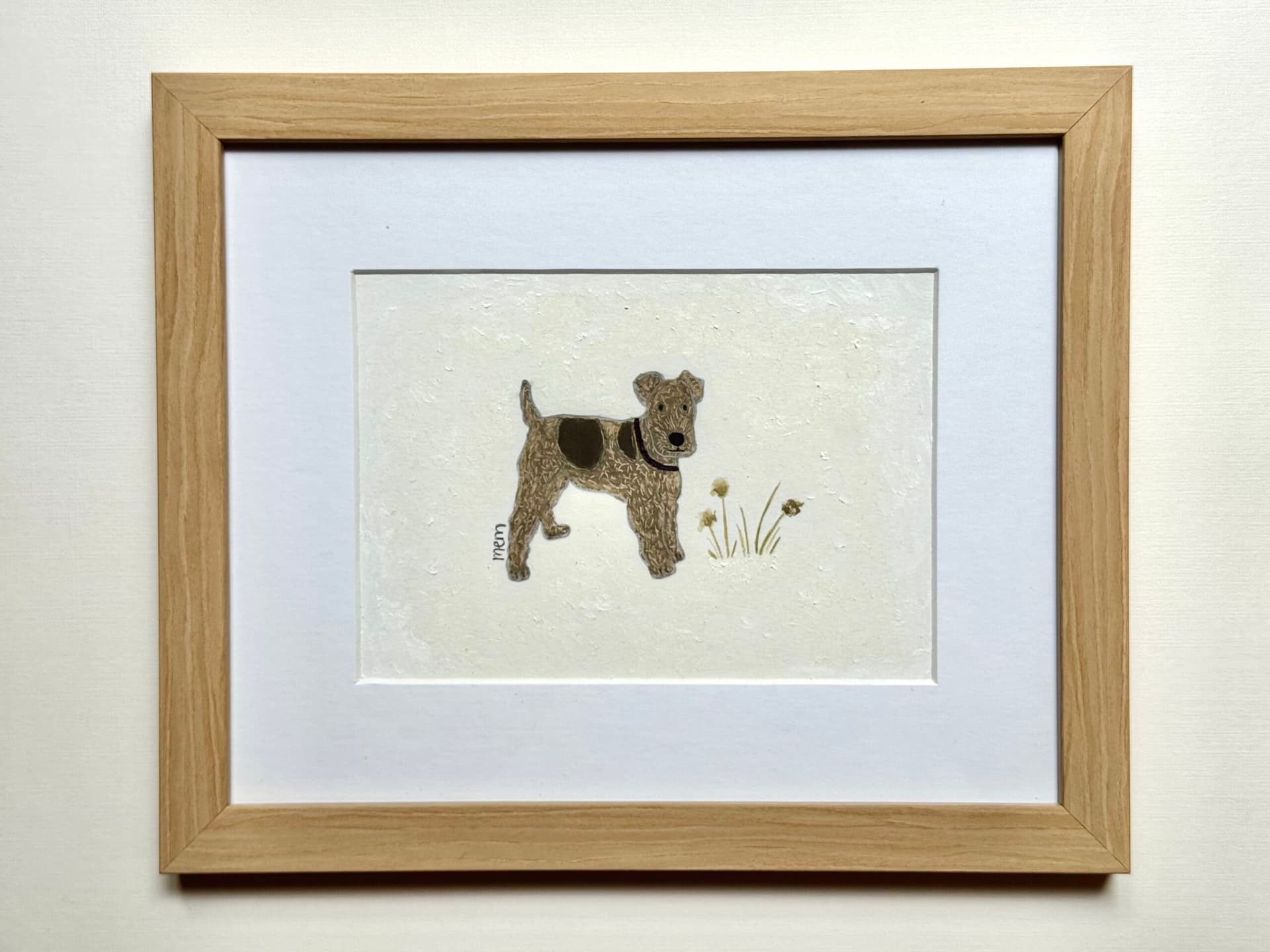 Terrier et ses fleurs