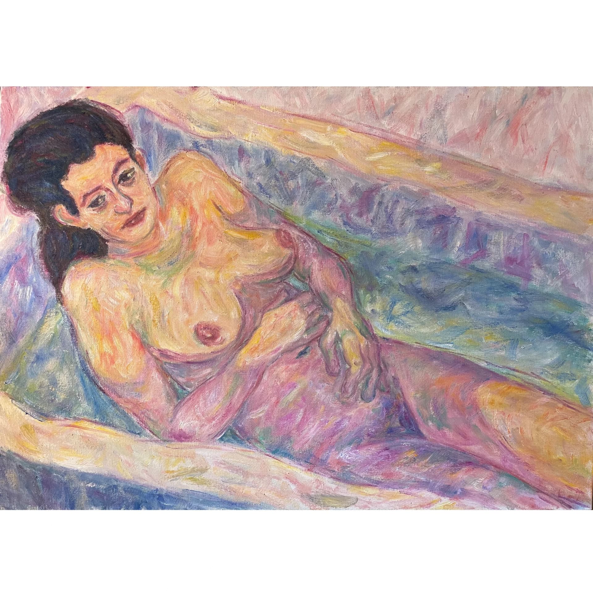 Portrait nue dans le bain