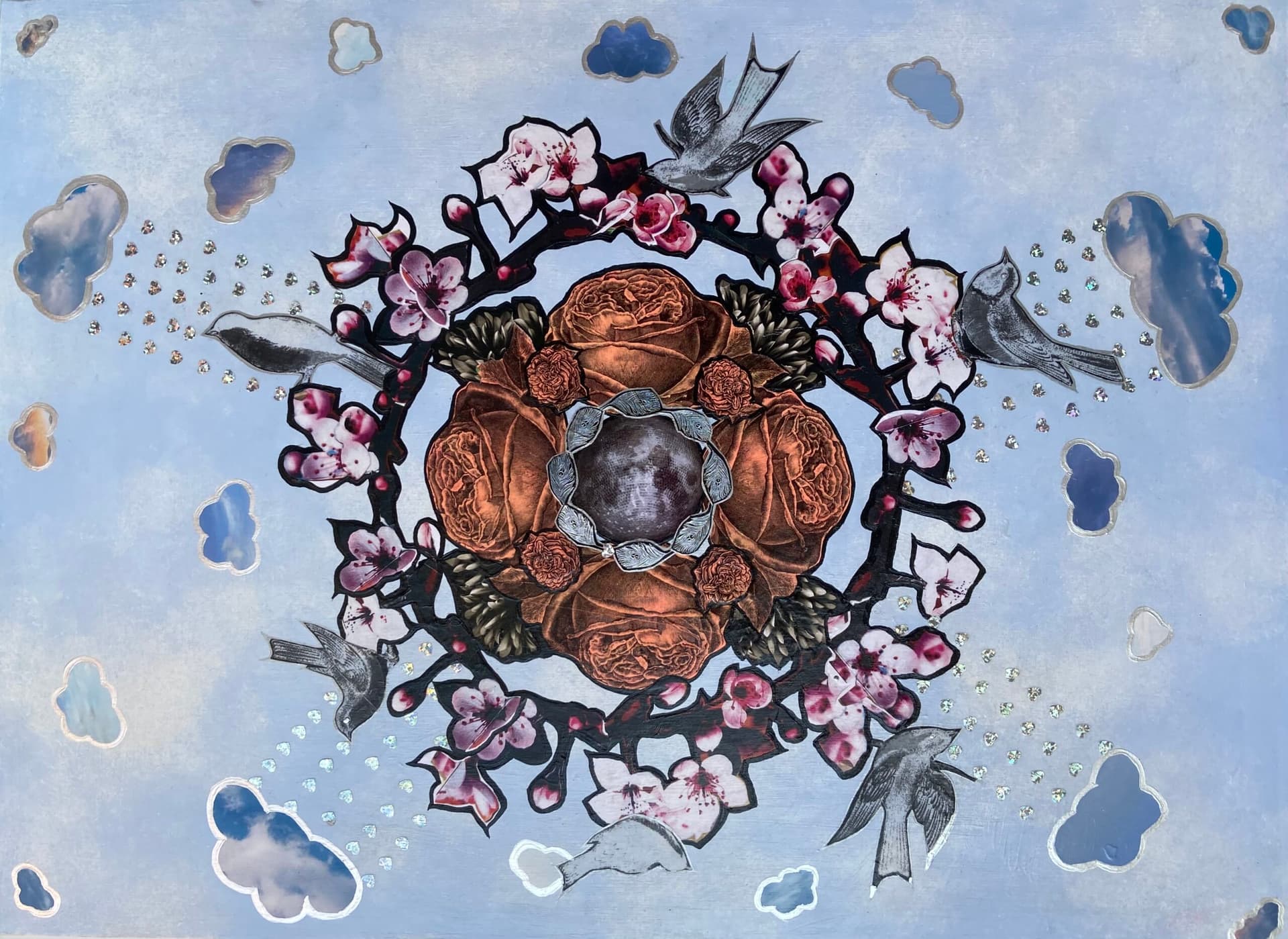 Sous la pluie, les fleurs