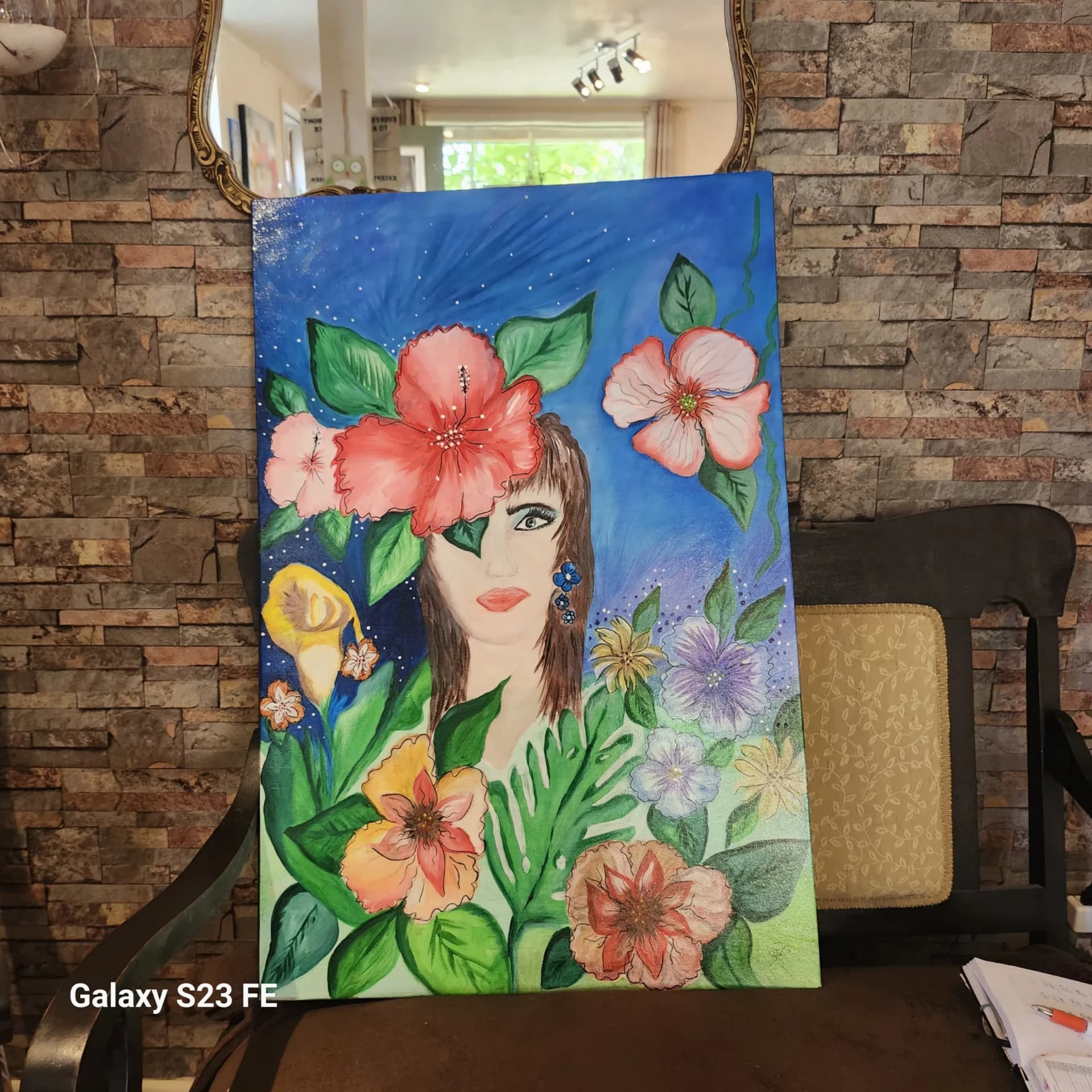 Femme fleurs