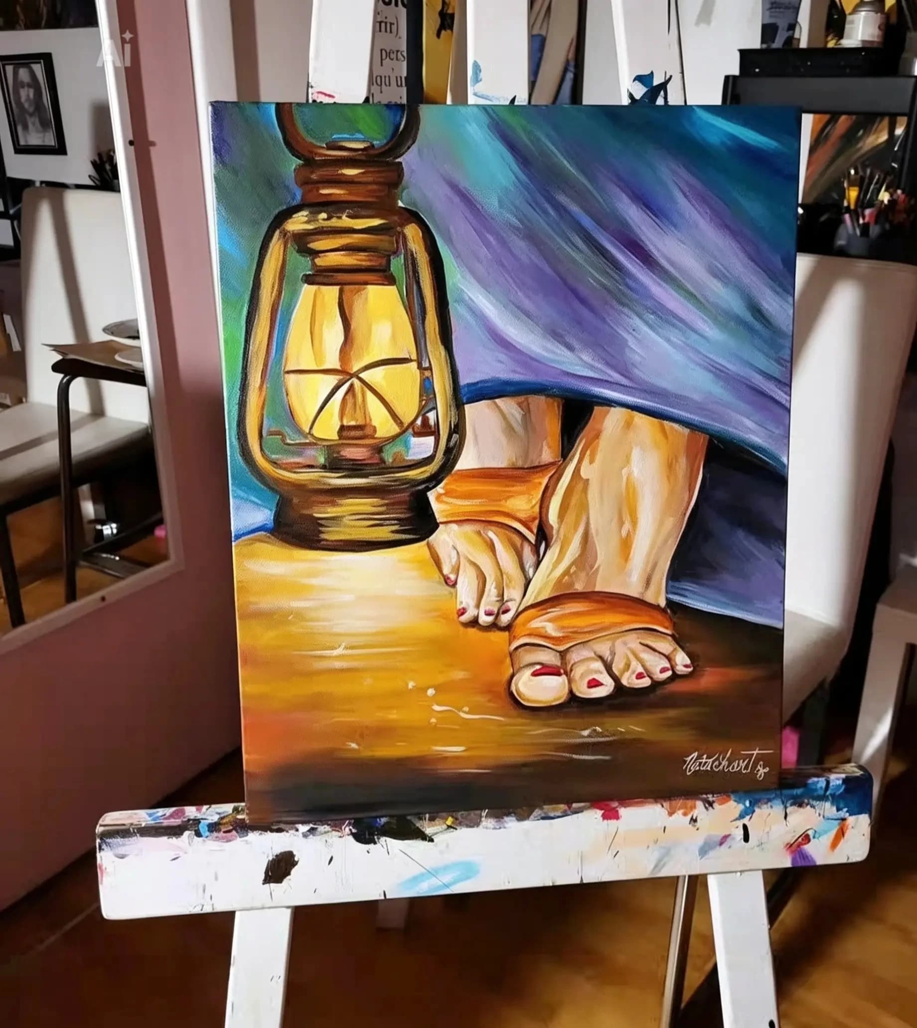 Une lampe à mes pieds