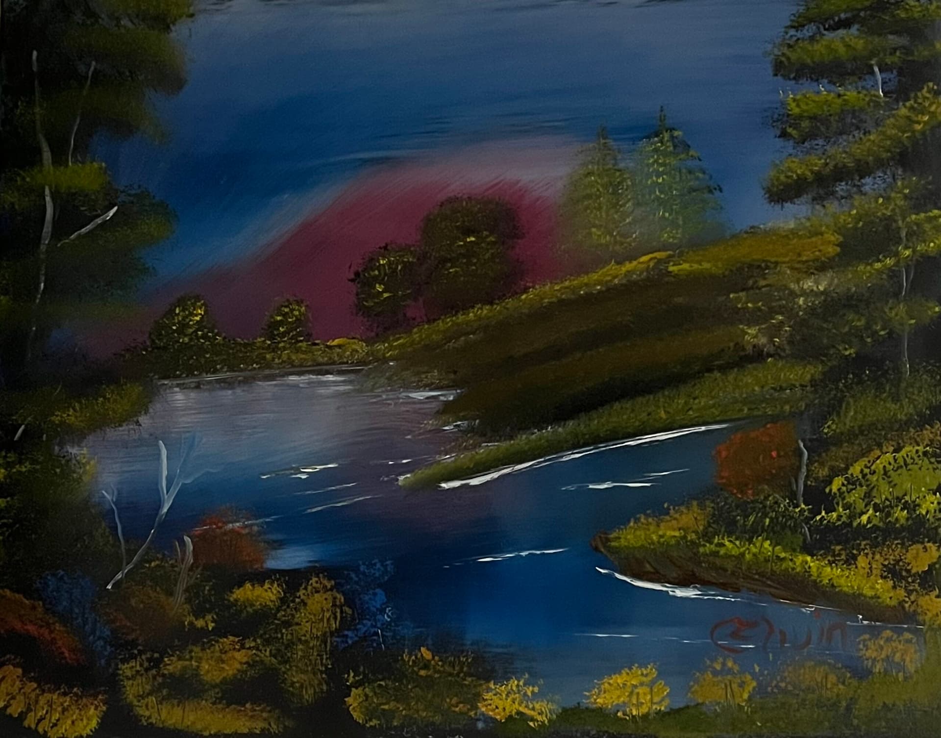 L'aube sur le lac