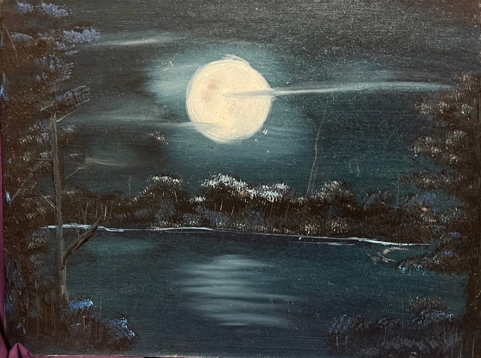 Lac au clair de lune