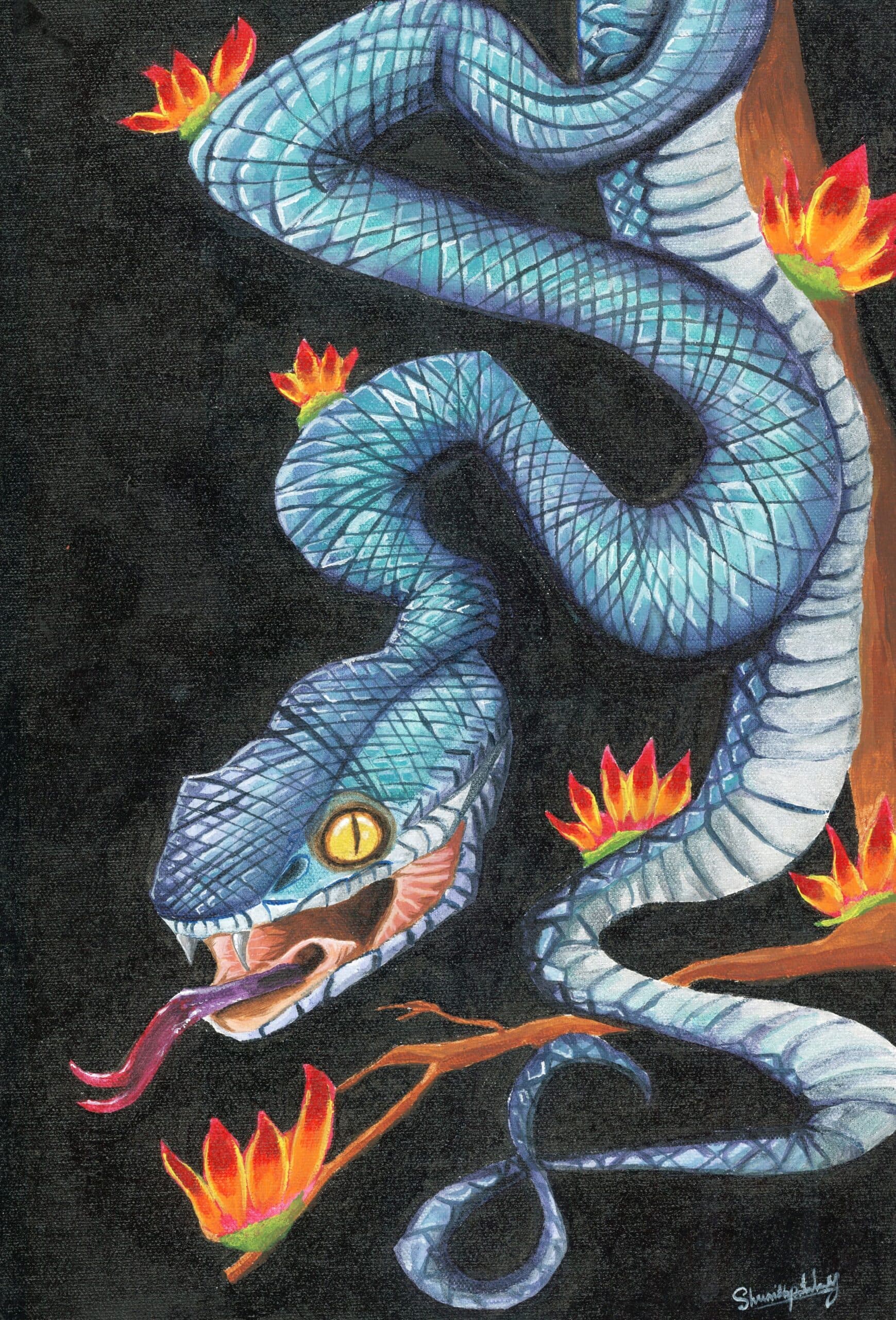 Serpent en mouvement