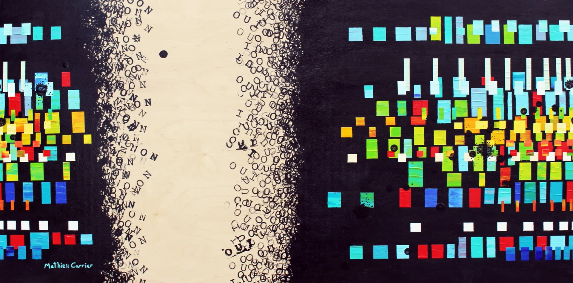 Artist-Confusion sur panneau de bois