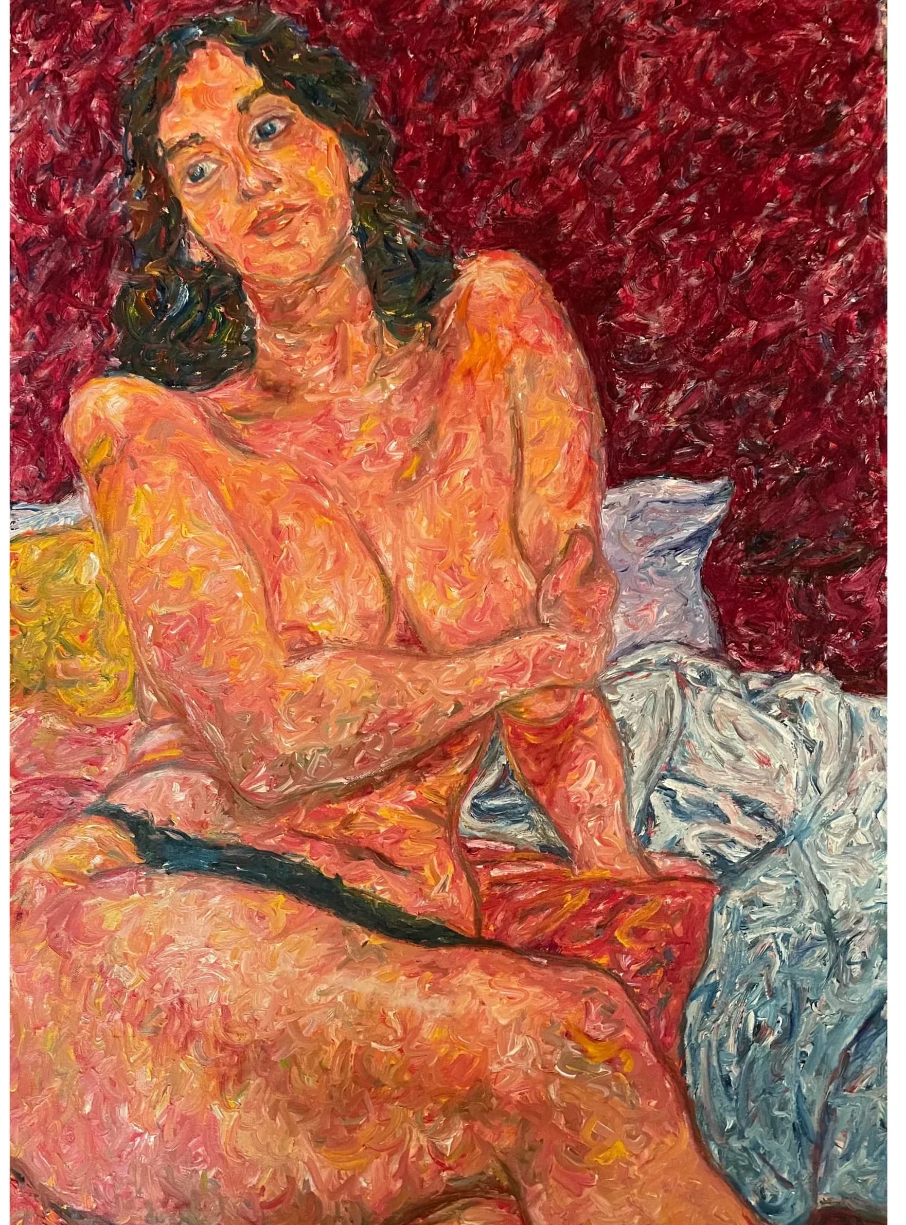 Portrait, nude on the bed
