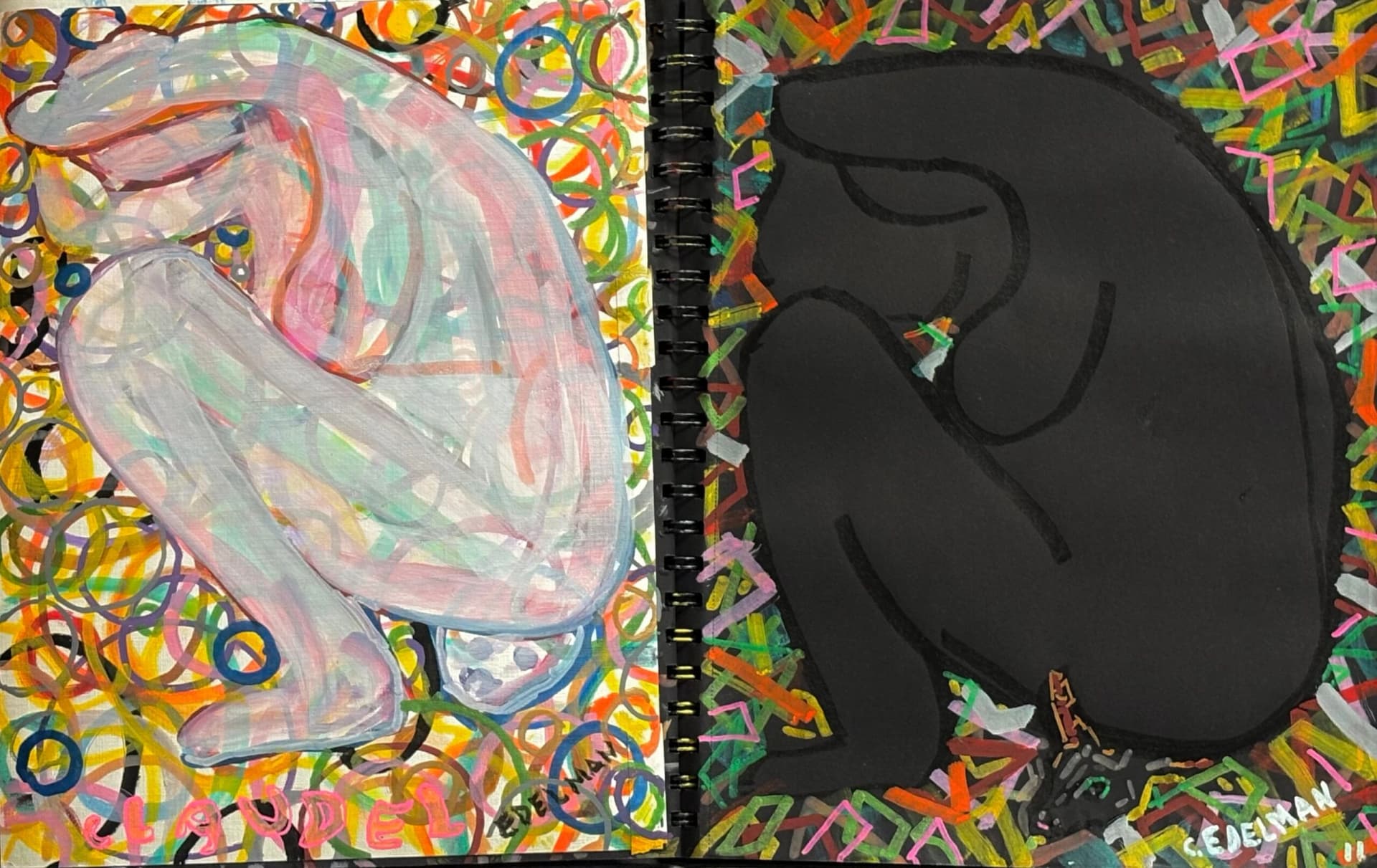 Tow Pages from Abstract Nudes