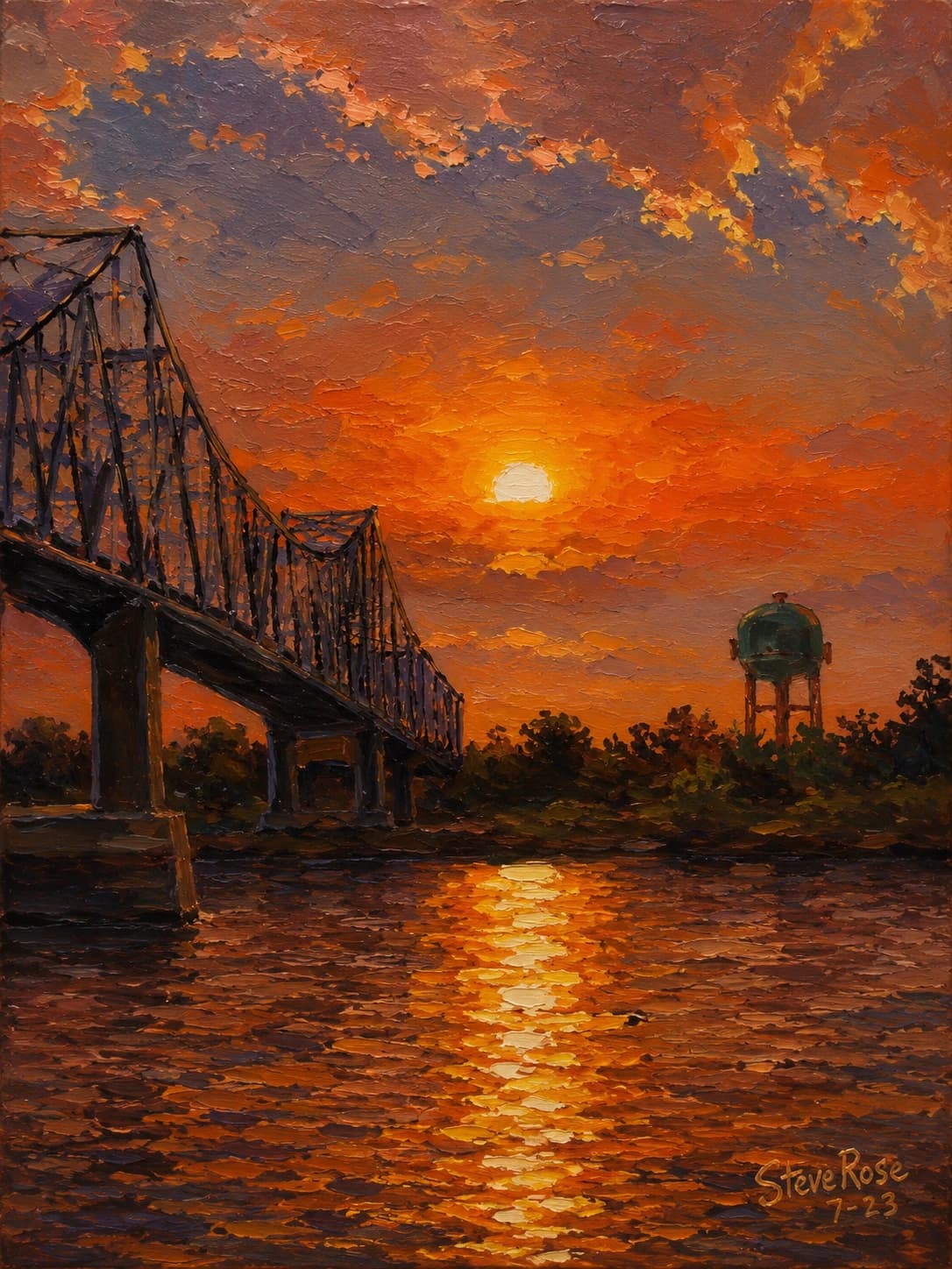 Sunset over the Mississippi