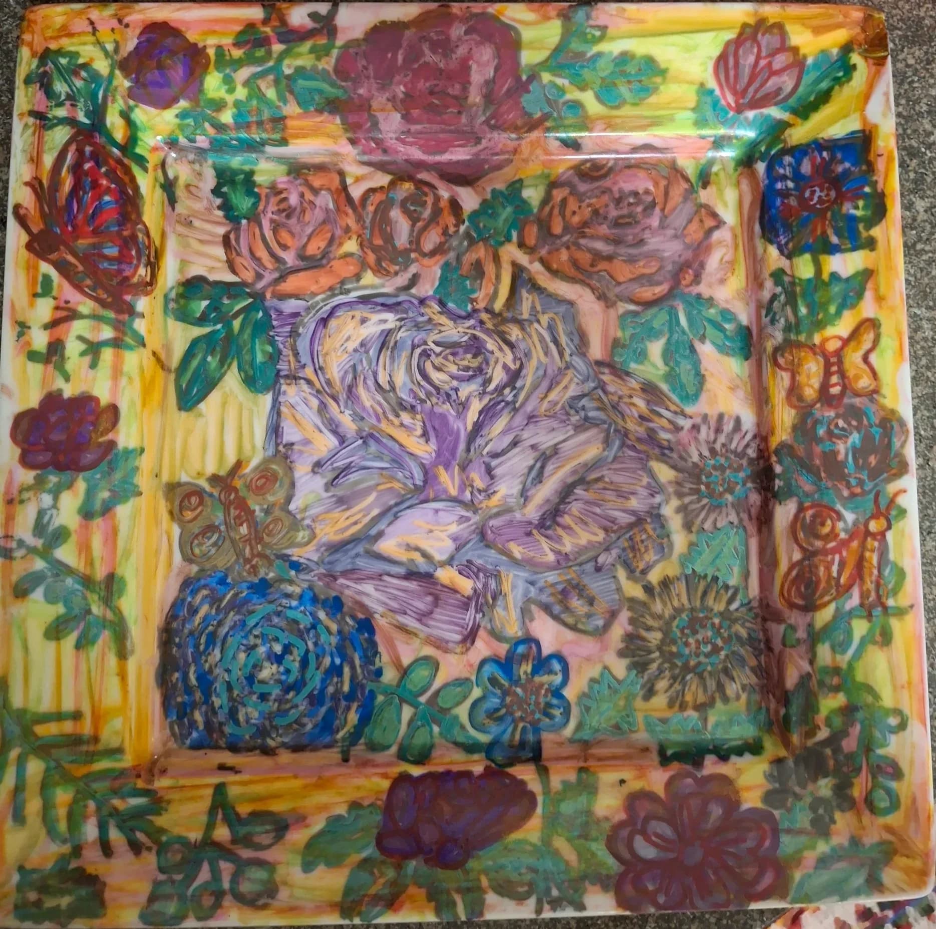Floral Dinner plate decor