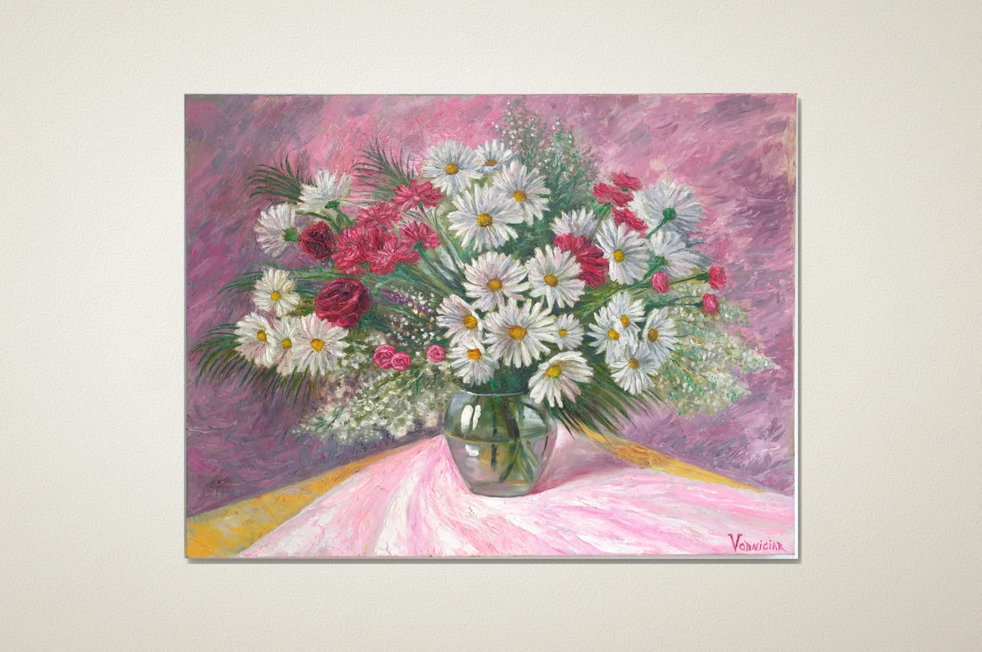 Vodniciar Vladimir Artwork «Bouquet of Flowers» — 77x101cm oil on canvas 2020