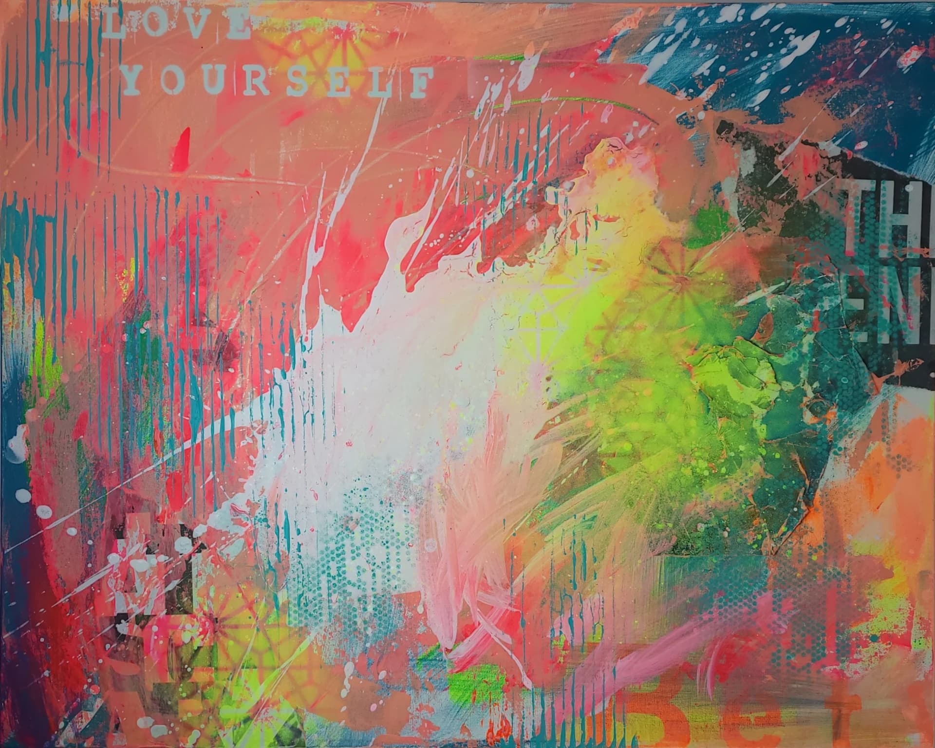 IT'S ABOUT LOVE – Original Urban Abstract Painting | Alexandra Lev Art