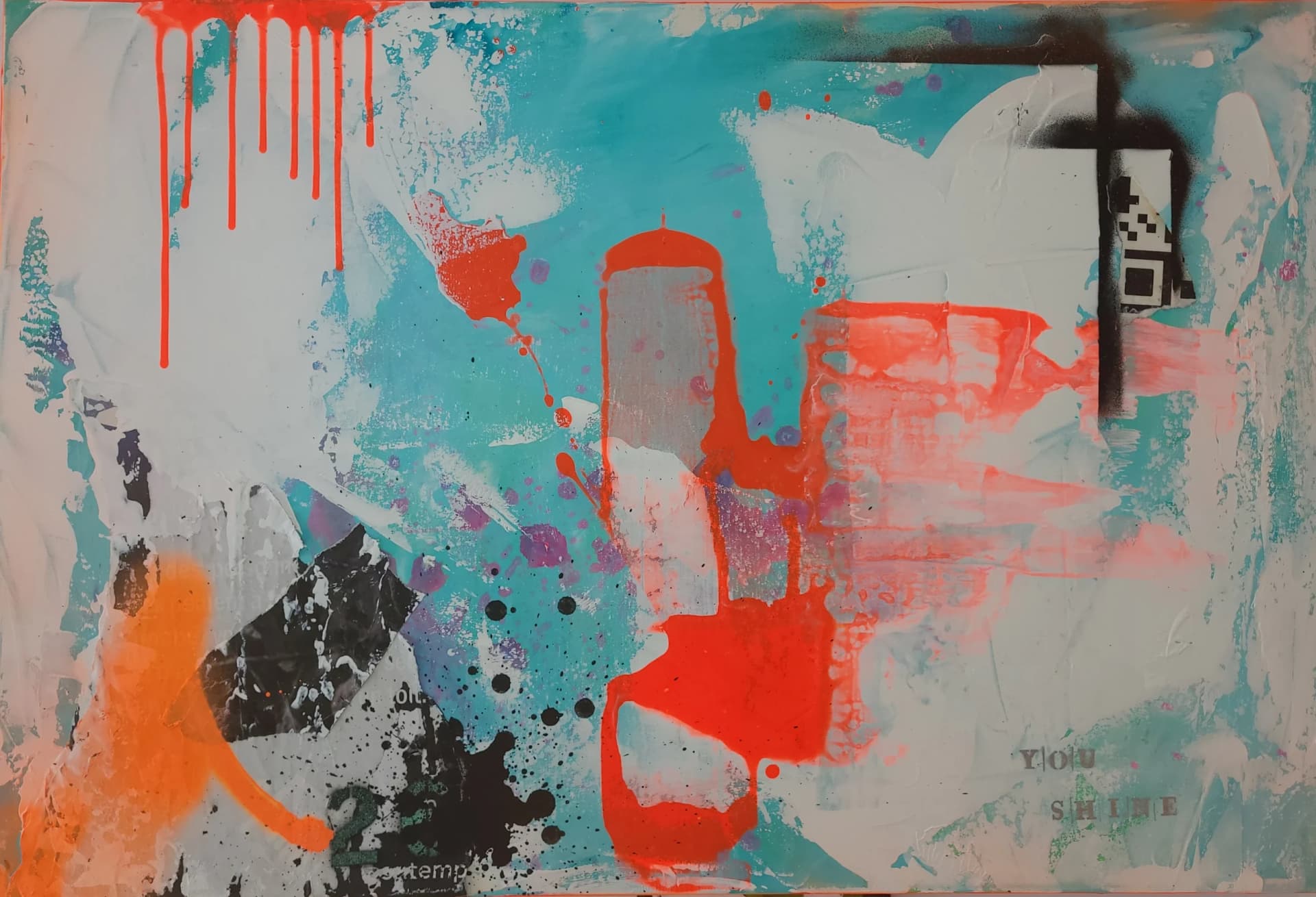 YOU SHINE – Original Urban Abstract Painting | Alexandra Lev Art