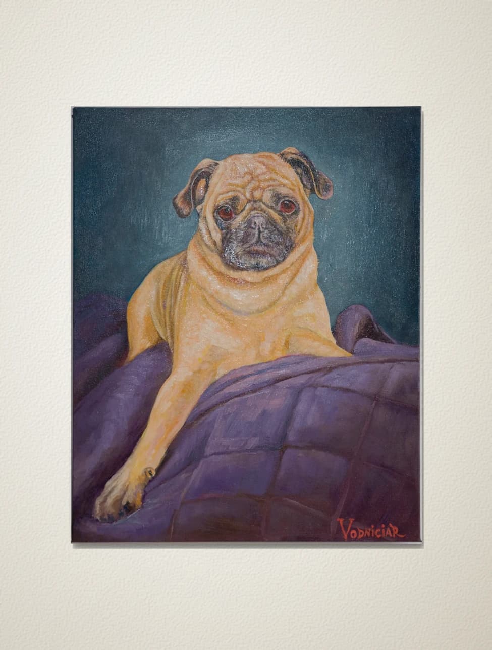 Vodniciar Vladimir Artwork «Portrait of the Little Dog» — 40x50cm oil on canvas 2021