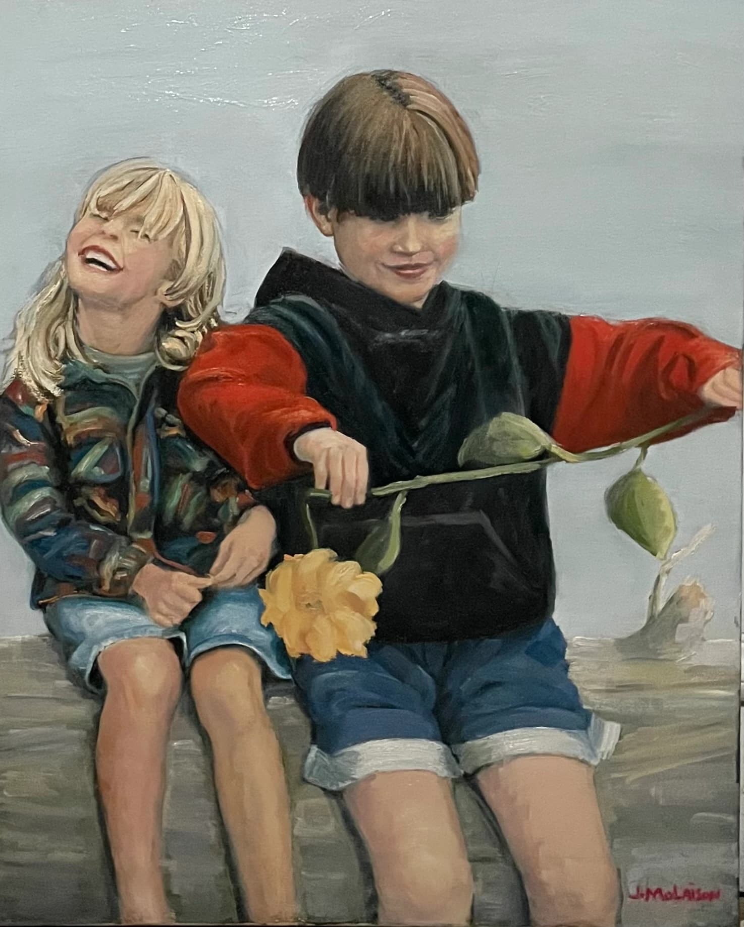 Artist-Rires d’enfant à la fleur