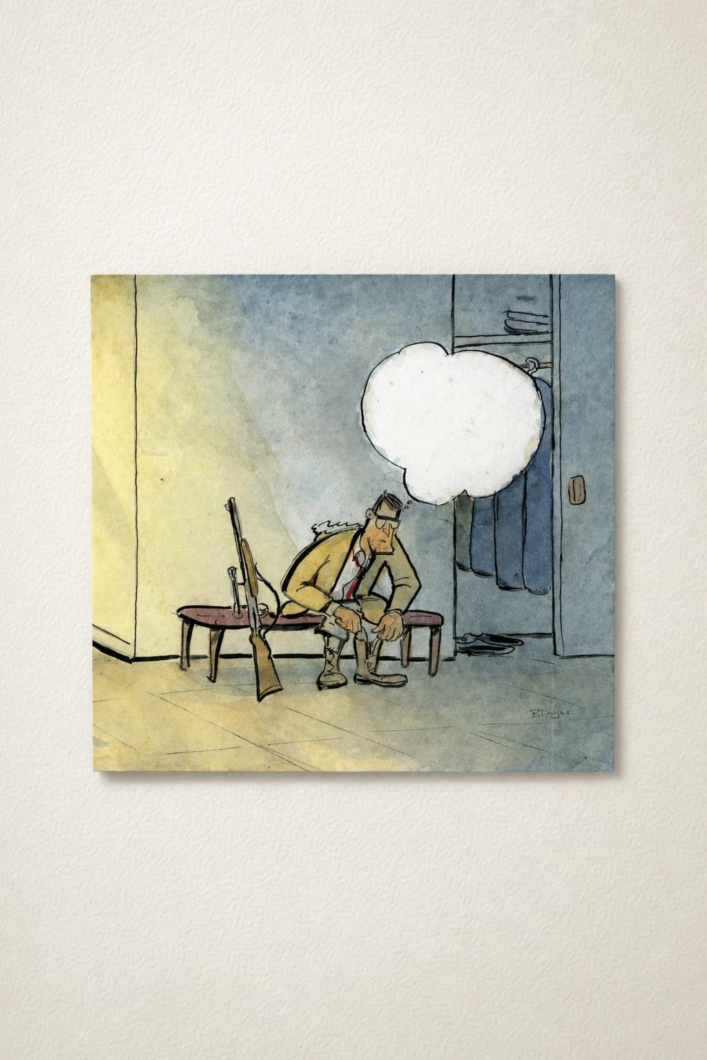 (Case de l'album de Brian Toffu) Toffu met ses bottes pour le travail