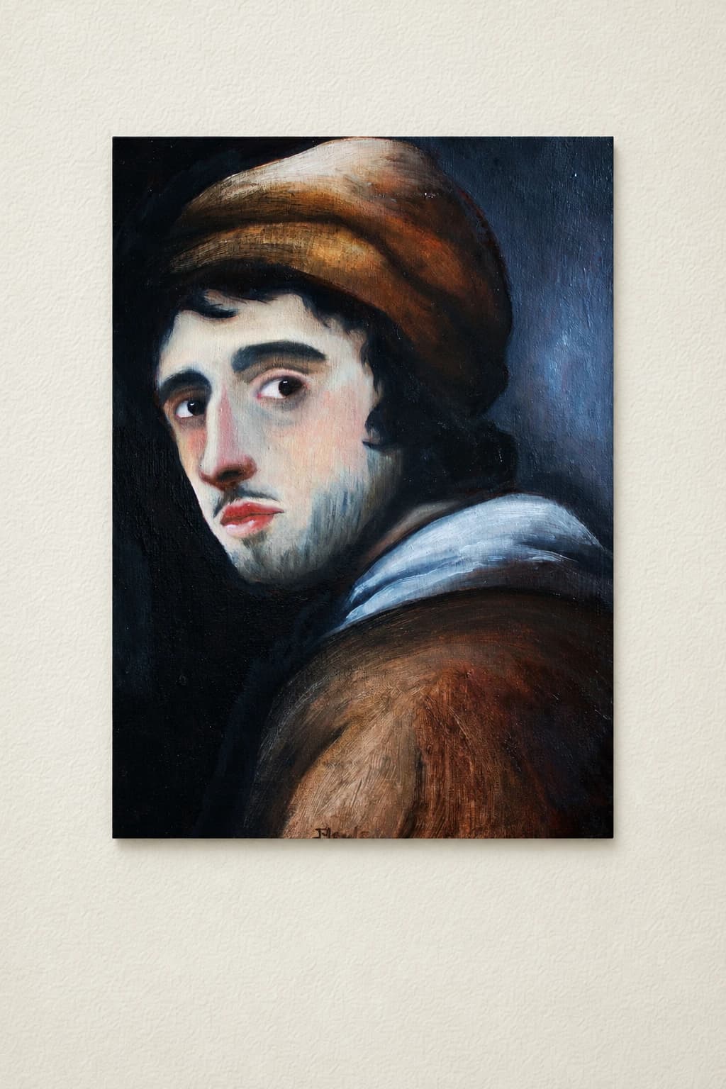 The brown hat