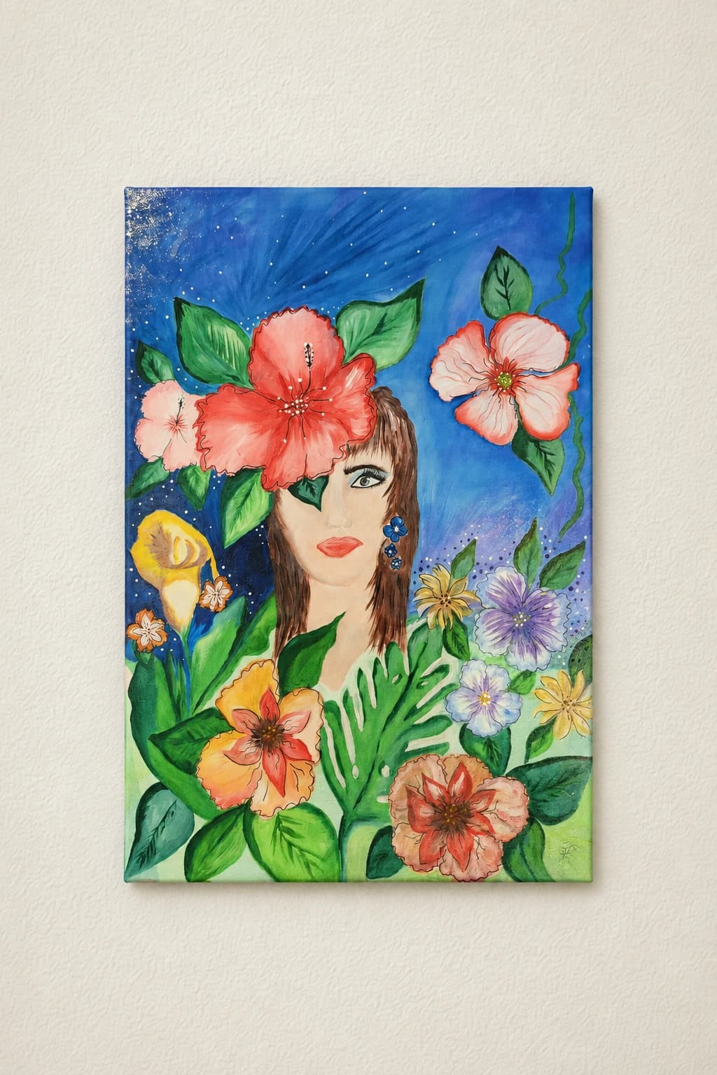 Femme fleurs