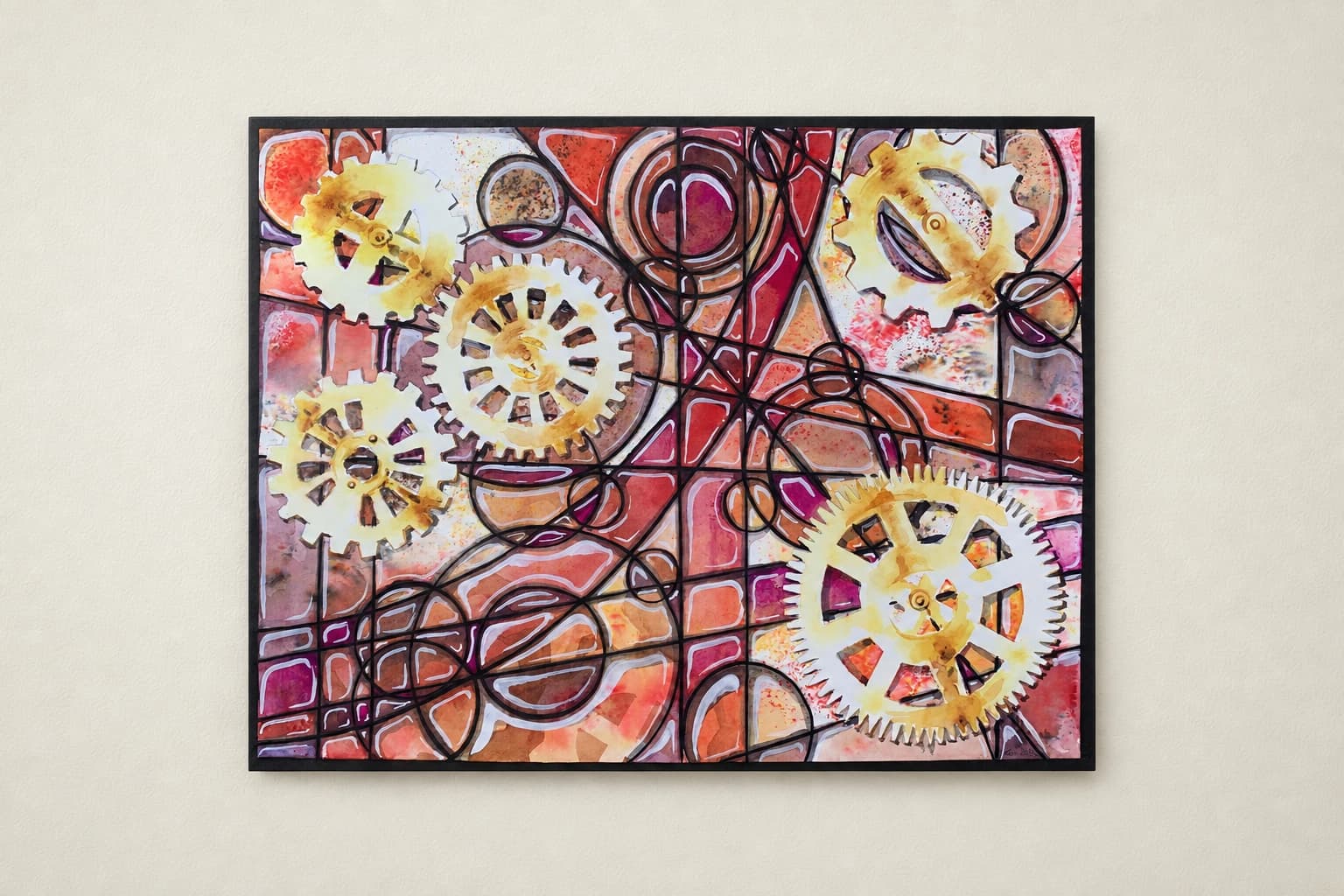 cast into glass—red mechanical 1