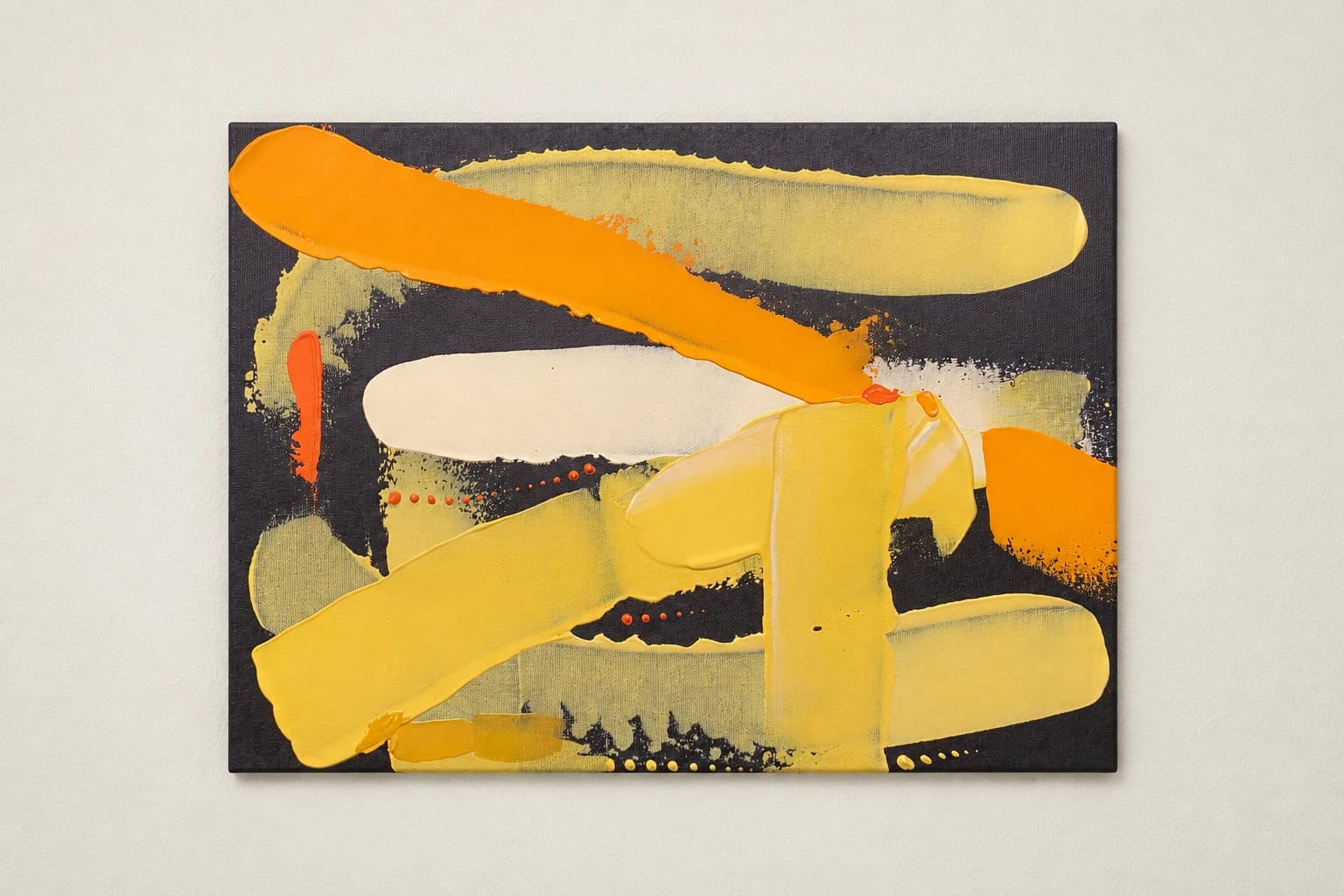Étals jaune orange sur noir
