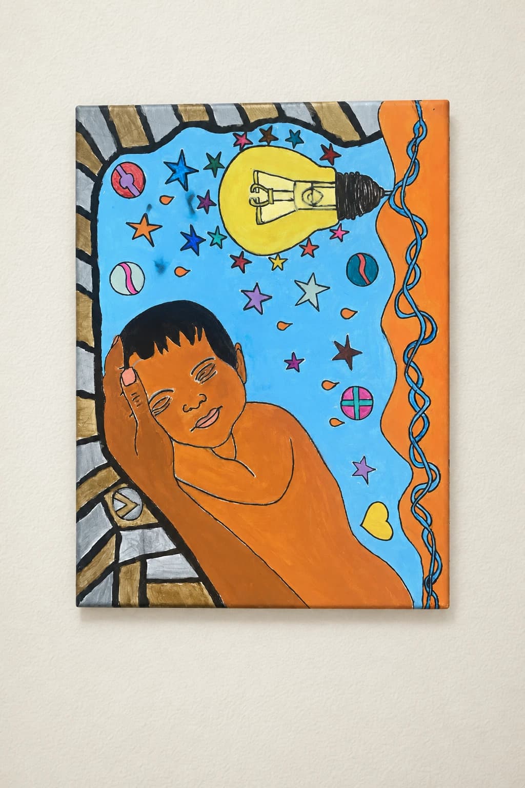 Bébé endormir dans la Lumière