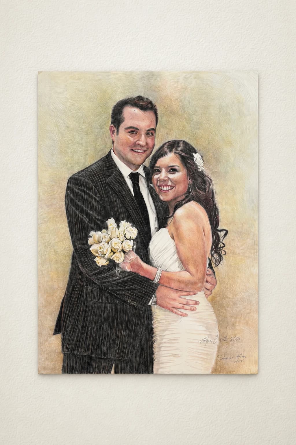 Vodniciar Alina Artwork Wedding Portrait — 72x102cm colored pencils on drawing paper 2026