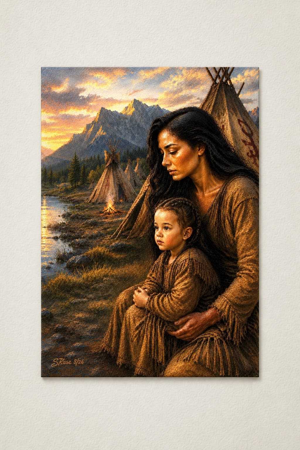 Madonna and child in a sacred land