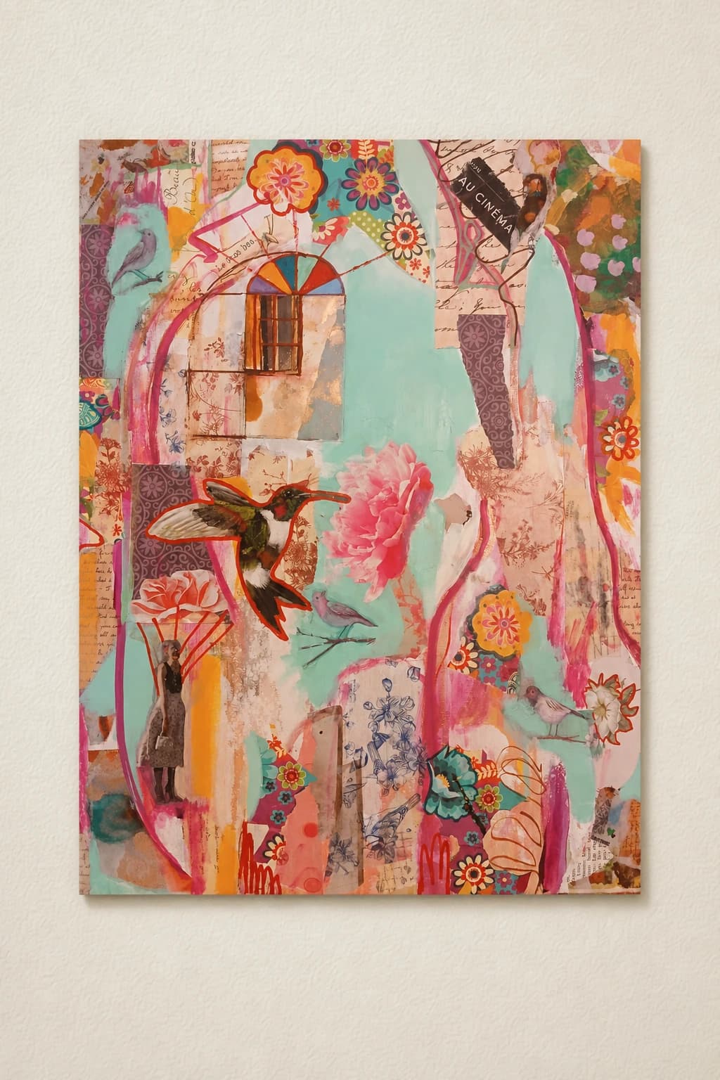 Woman with a Pink Umbrella