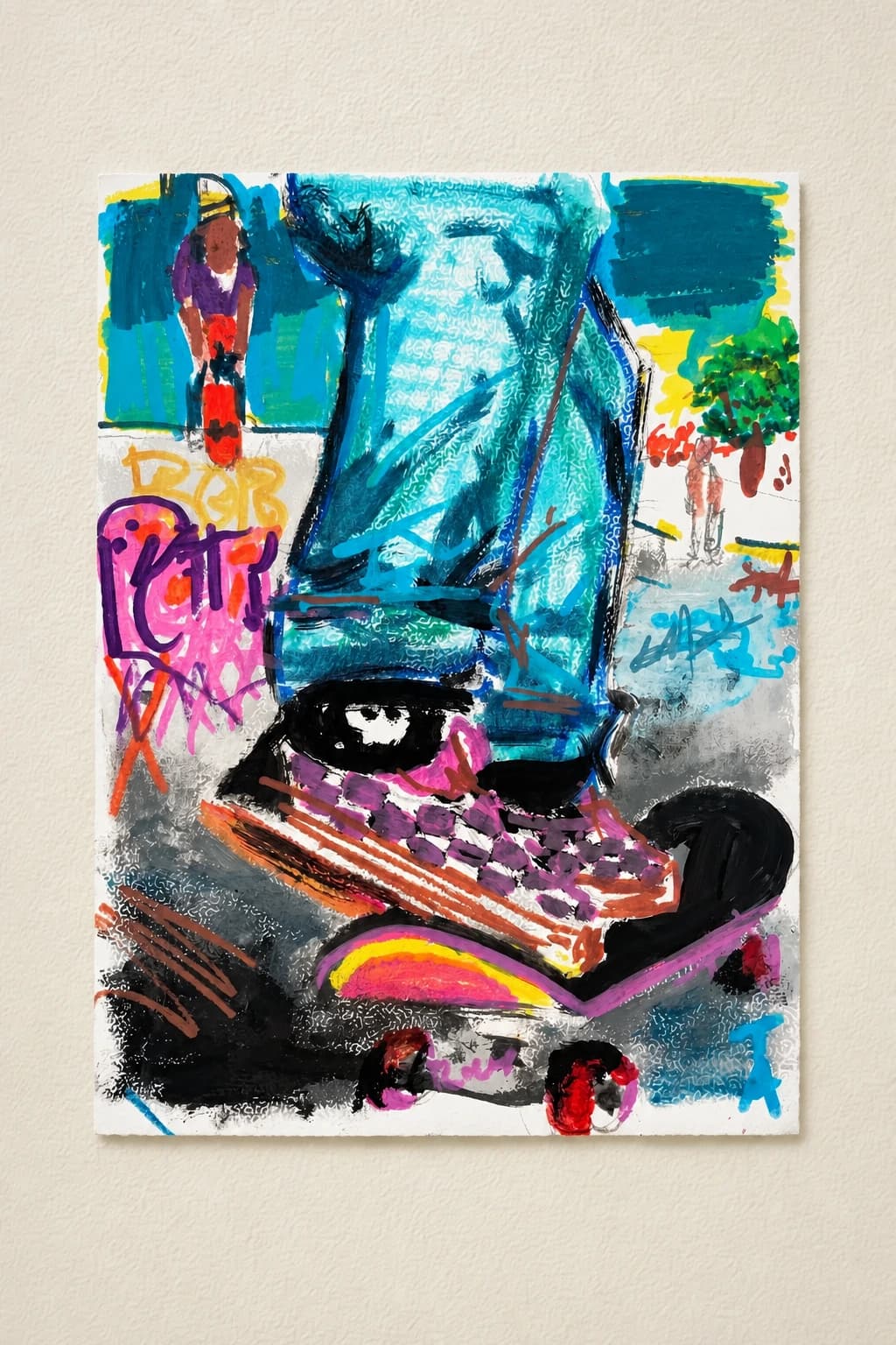 Checkered Skateboard Ride