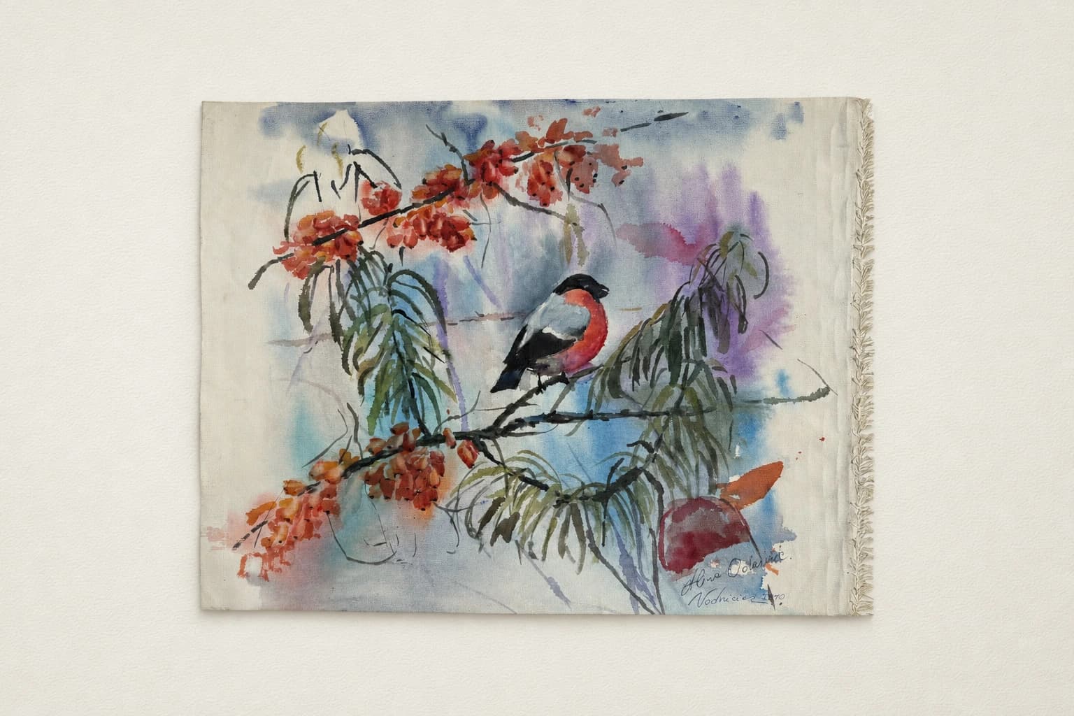 Vodniciar Alina Artwork «Goldfinch» — 40x50cm watercolor on canvas 2010