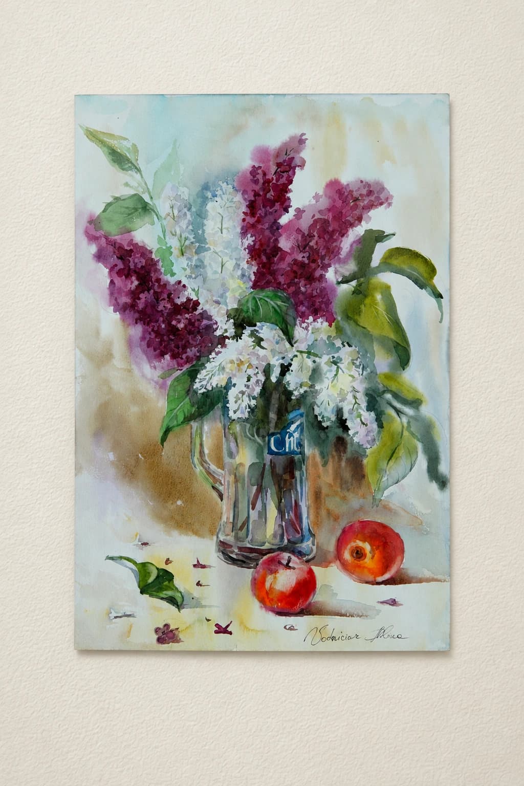 Vodniciar Alina Artwork Still Life «Lilac Flowers» — 35x54cm watercolor on paper 2008