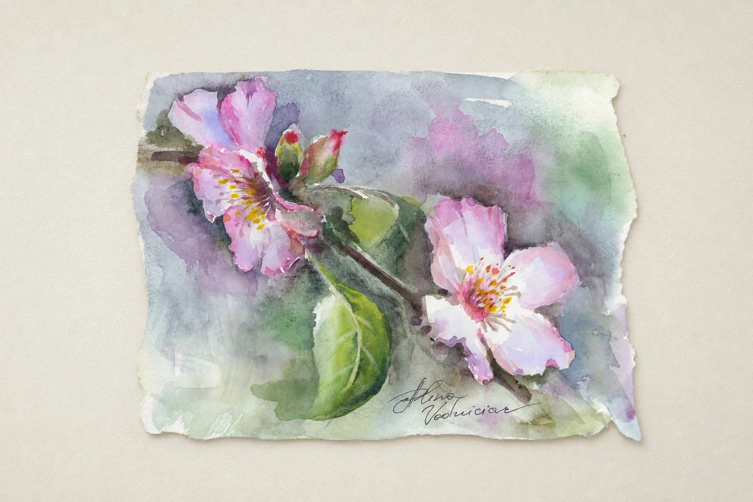 Vodniciar Alina Artwork «Flowers» — 17,5x25cm watercolor on paper 2022