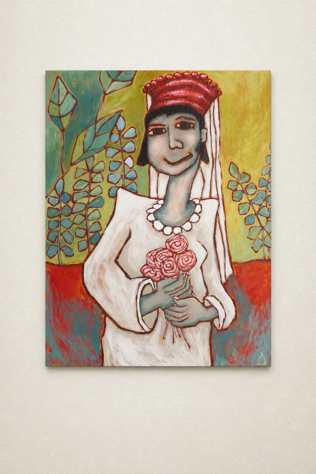 Mariée aux roses
