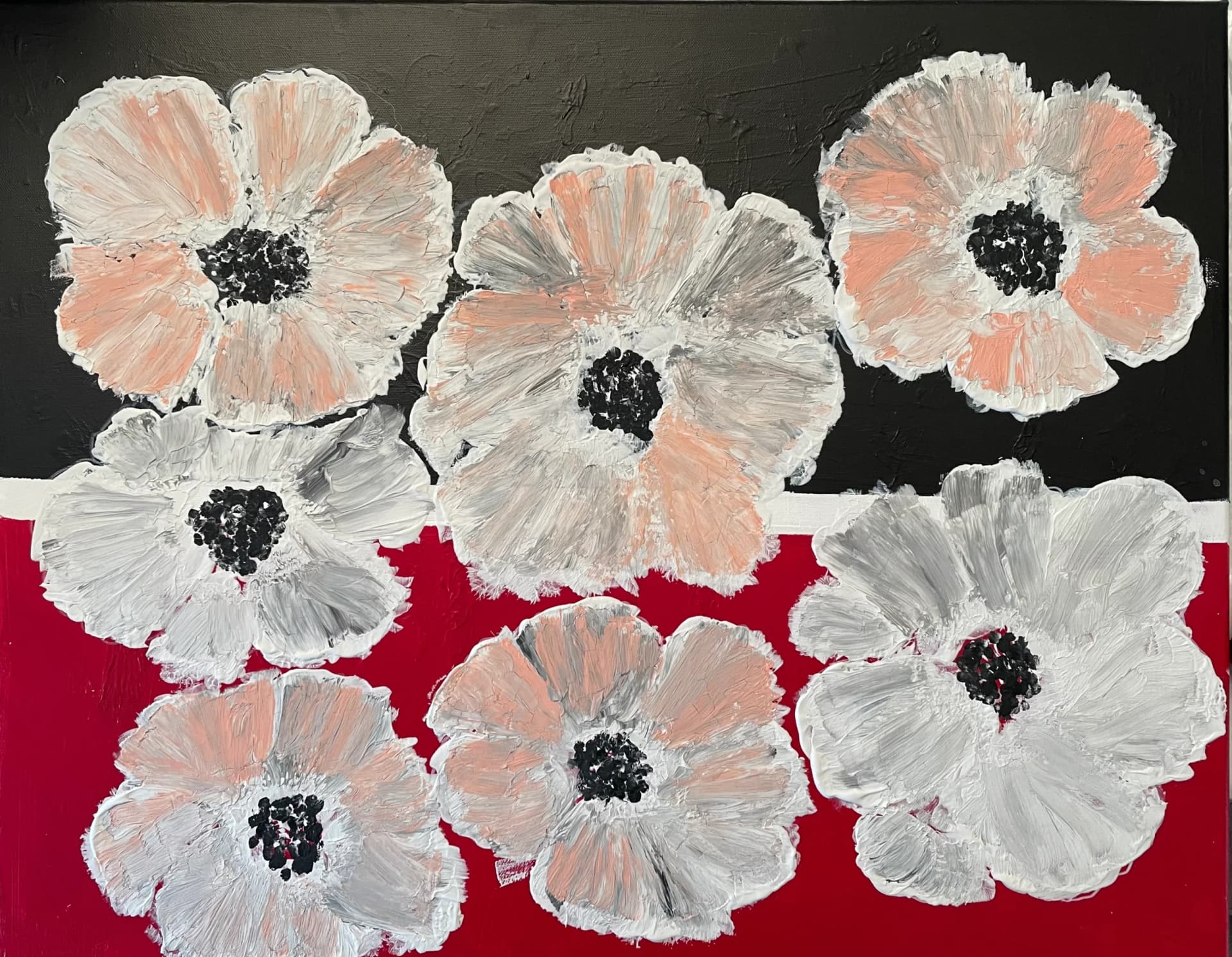 Le rouge et le noir ( fleurs des champs ) - Robert Nasr