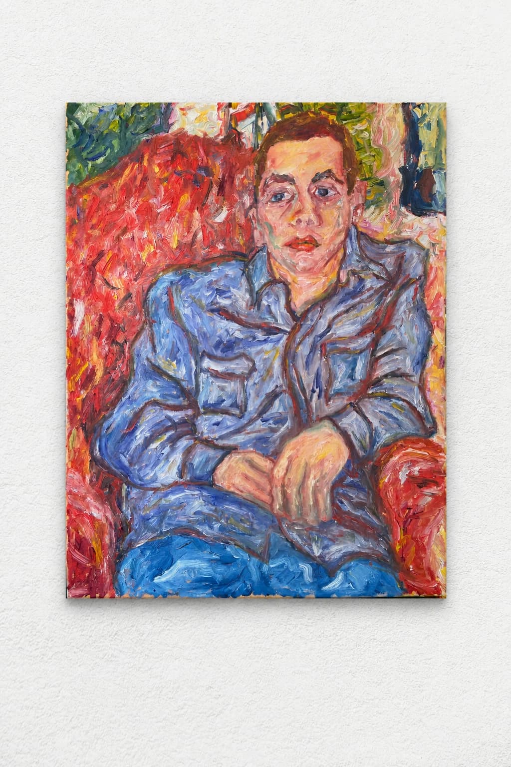 Self-Portrait on a Pink Armchair