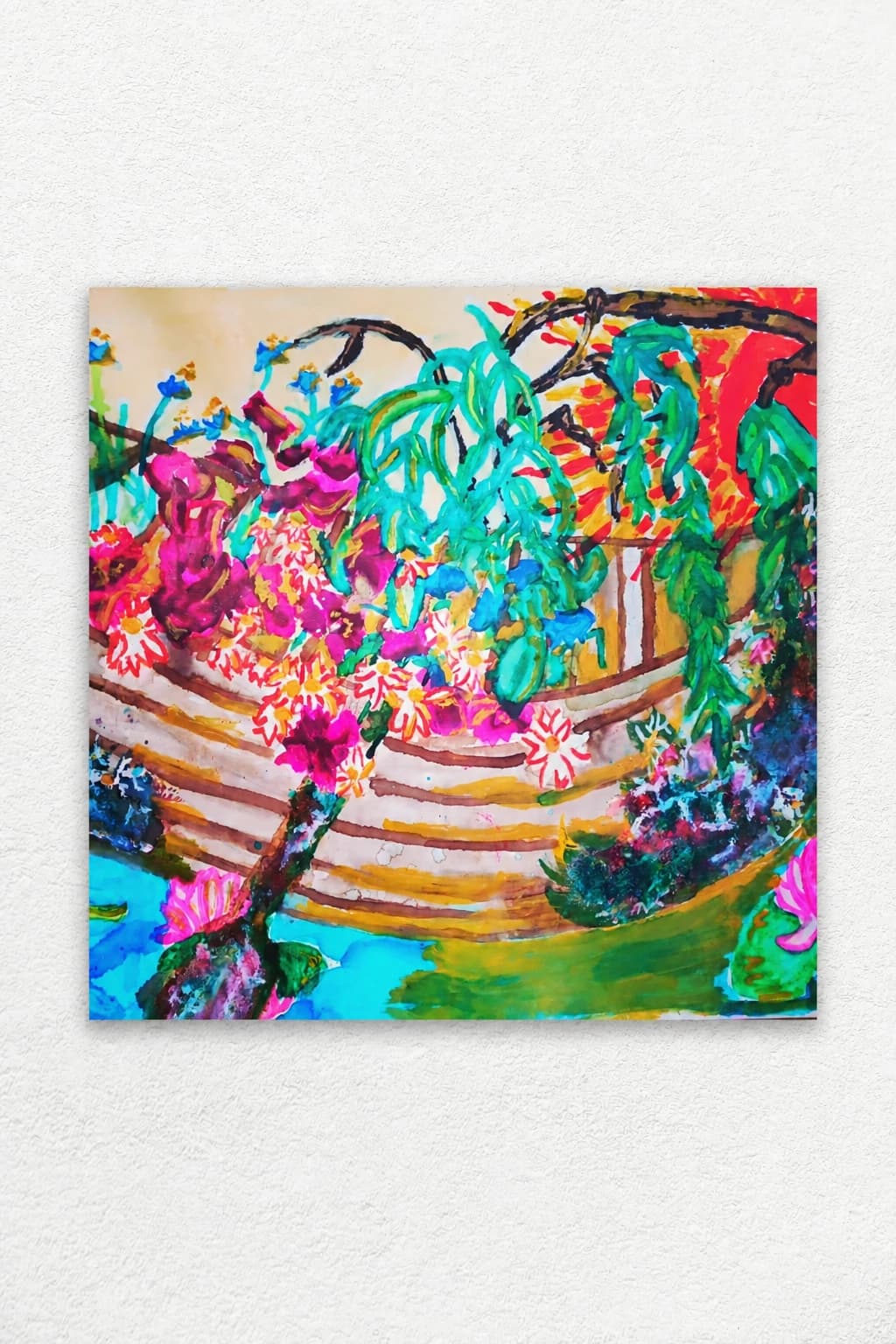 Dans une barque pleine de fleurs, je viens vers toi