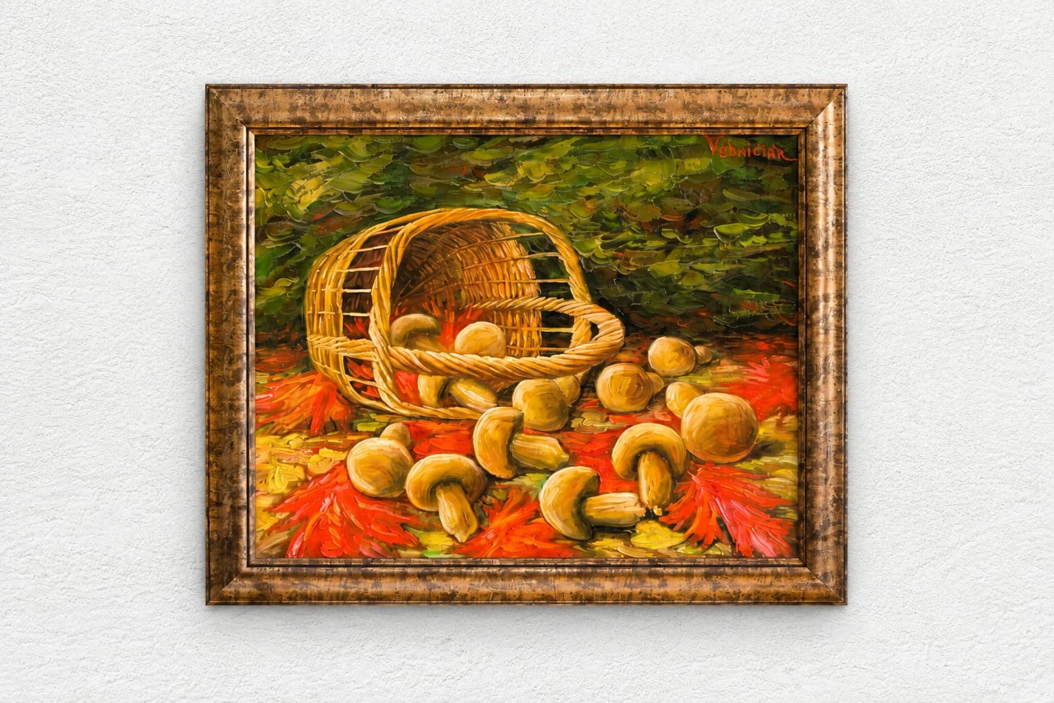 Vodniciar Vladimir Still Life «Mushrooms» — 40x51cm oil on canvas 2014