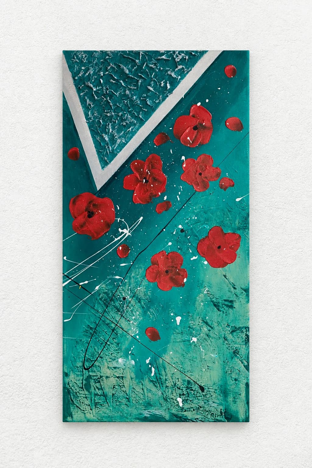 Flowers with Triangle, Textured